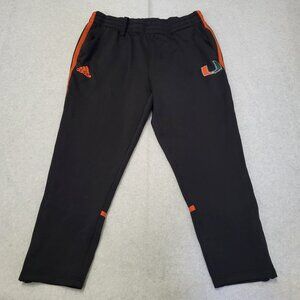 Adidas Men's Miami Hurricanes Jogger Pants Large